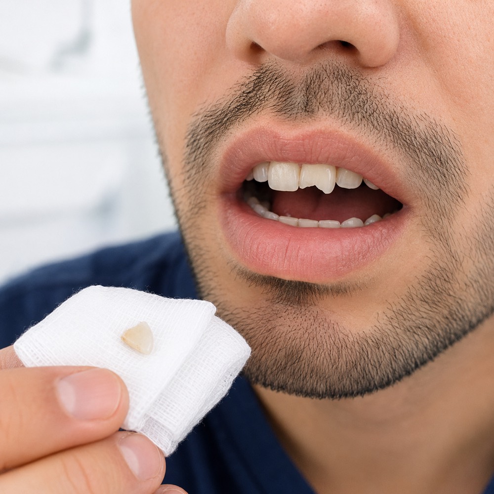 Knocked-out, broken or cracked tooth